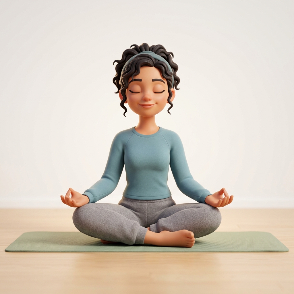 Tar Pit Yoga 3D Mascot - Restorative Meditation